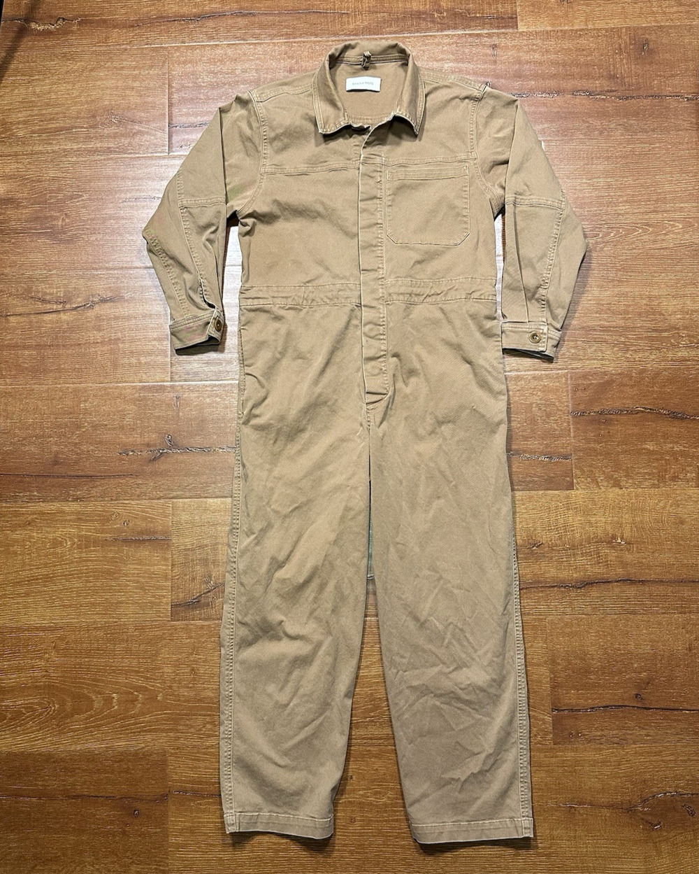 Shaina Mote Jumpsuit Womens S Brown Utility Workwear Flight Pilot Mechanic Chic